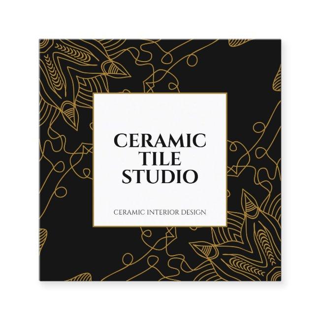 Gold Seamless Mosaic mandala Square