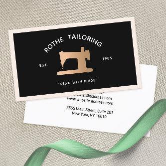 Gold Sewing Machine Tailor or  Seamstress Black Calling Card