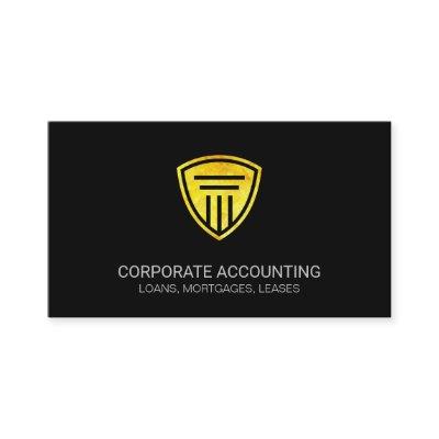 Gold Shield Pillar Icon | Corporate