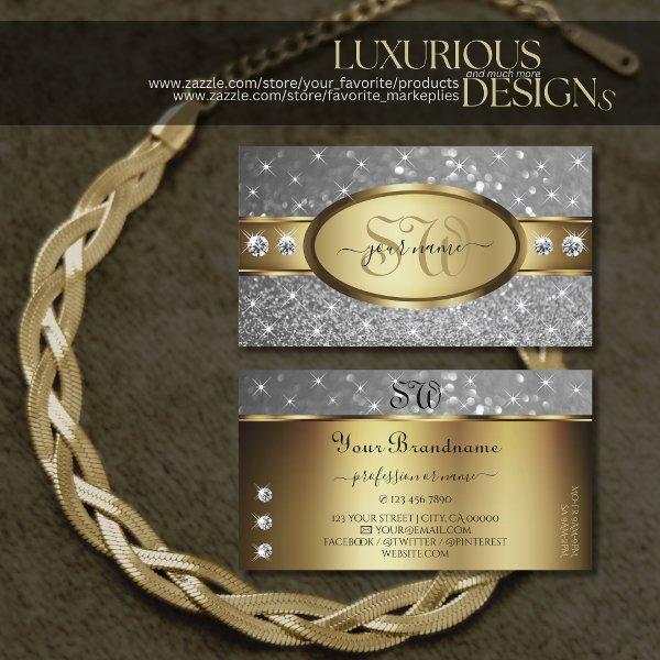Gold Silver Glitter Sparkle Stars Jewels Initials