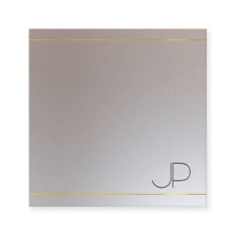 Gold Silver Look Monogram Modern Elegant Template Square