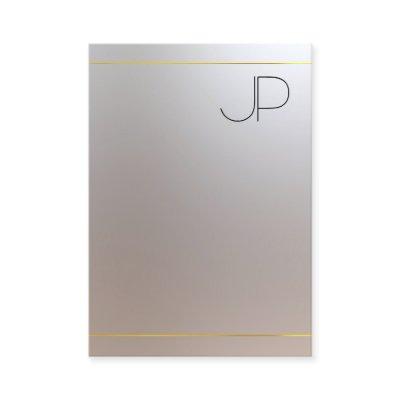 Gold Silver Look Monogram Modern Professional