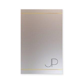 Gold Silver Look Monogrammed Modern Elegant