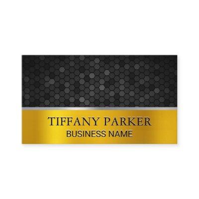 Gold Silver Metallic Trim | Black Geometric