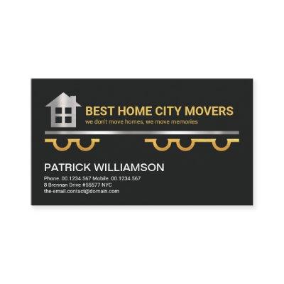 Gold Silver Truck Carriage Home Logistic Movers
