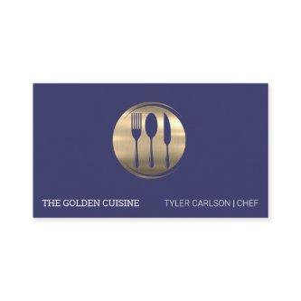 Gold Silverware Restaurant Logo
