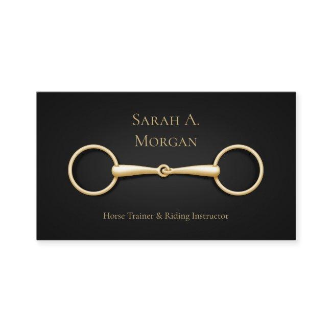 Gold Snaffle Bit Horse Trainer Riding Instructor