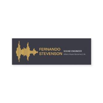 Gold Sound Wave Stylish Name Setting Mini