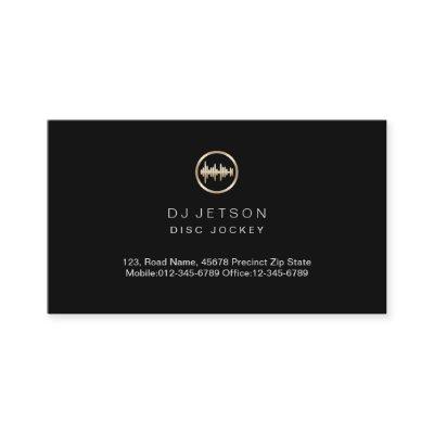 Gold Soundwave Icon Disc Jockey Deejay DJ