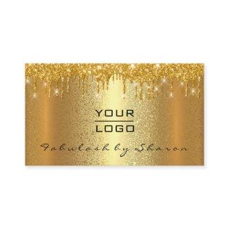 Gold Spark Makeup Artist Event Plan Drips Lux Logo