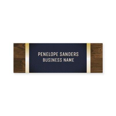 Gold Speckled | Dark Blue Gold Metal Wood Trim Mini