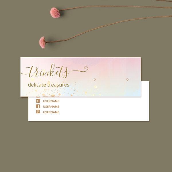 Gold Splatter Watercolor Stud Earring Display  Mini