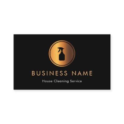 Gold Spray Bottle Logo Maid Housekeeping Cleaning