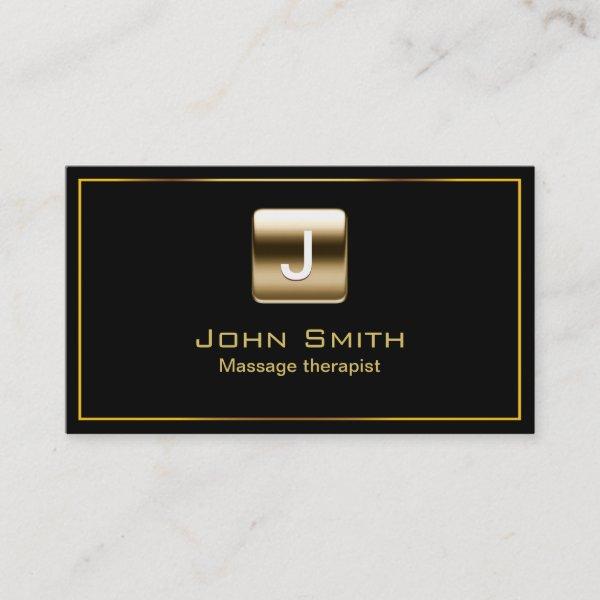 Gold Stamp Massage therapist Dark