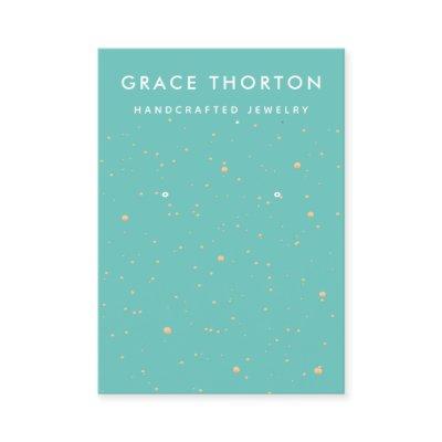 Gold Stars Earring Jewelry  Display Card