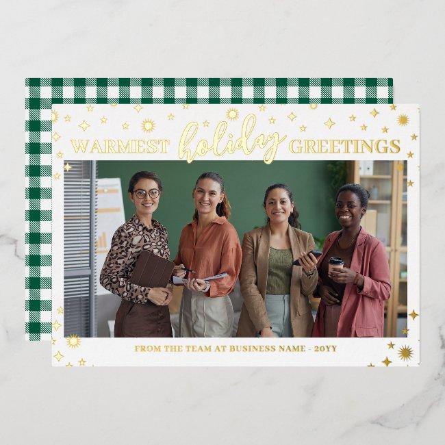 Gold Stars Flares Warmest Holiday Greetings
