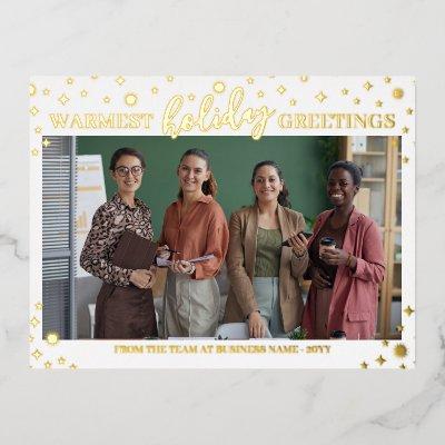 Gold Stars Flares Warmest Holiday Greetings