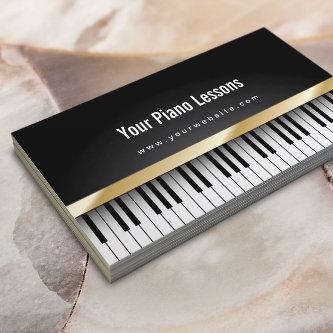 Gold Stripe Piano Lessons Dark