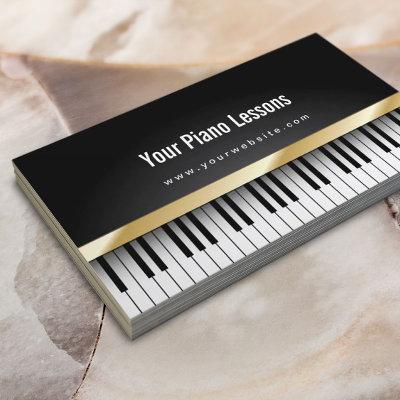 Gold Stripe Piano Lessons Dark