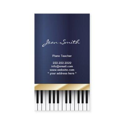 Gold Stripe Piano Teacher Dark Blue