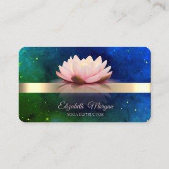 Gold Stripe,Stars, Lotus Flower Yoga