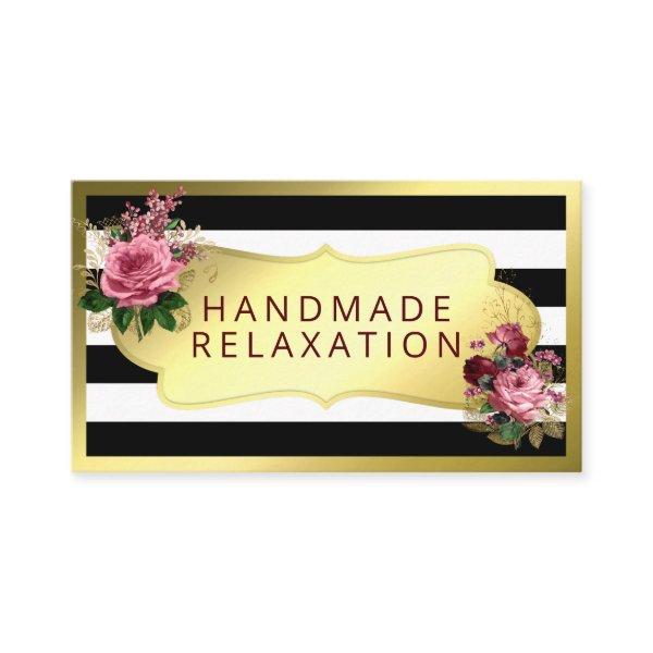 Gold Striped Spa Bath Soak Body Butter Soap