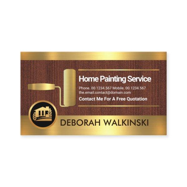 Gold Stripes Roller Paint Brush Home Painter