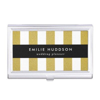 Gold Stripes, White Stripes, Striped Pattern  Case