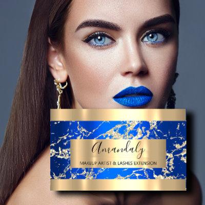 Gold Strokes Royal Blue Beauty Shop