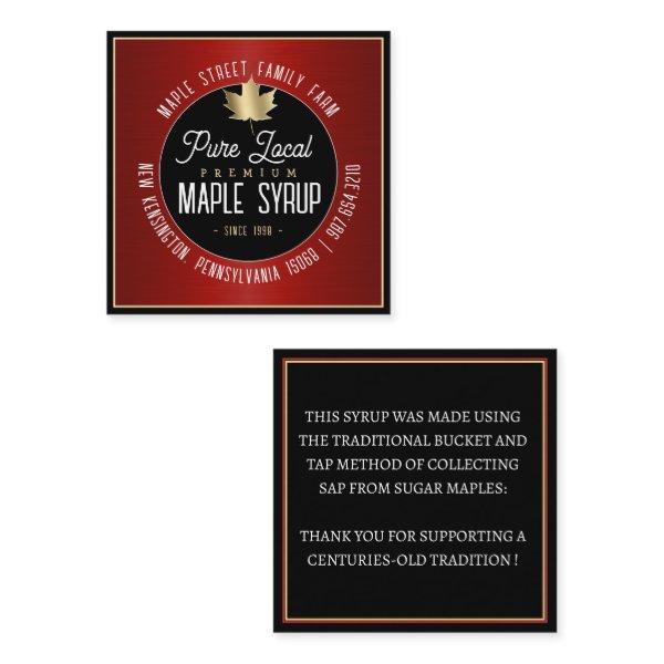 Gold Sugar Maple  Red and Black