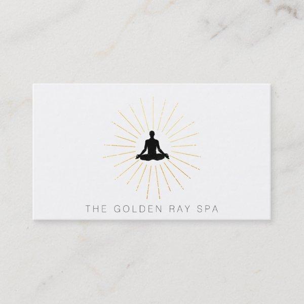 *~* Gold Sun Rays Man Meditation Lotus Pose