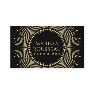 Gold Sunburst Celestial Jewelry Designer Business
