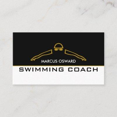Gold Swimming Icon, Swimming Coach & Lifeguard