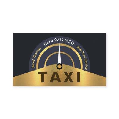 Gold Taxi Car Speedometer
