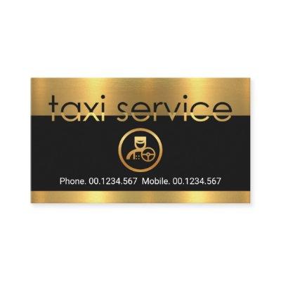 Gold Taxi Service Signage Border Private Driver