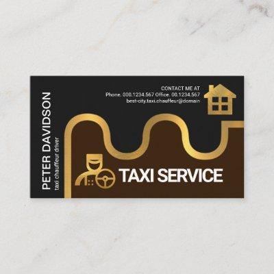 Gold Taxi Transport Route Home Destination Driver