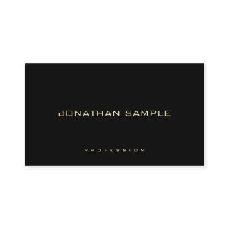Gold Text Professional Elegant Simple Black Modern
