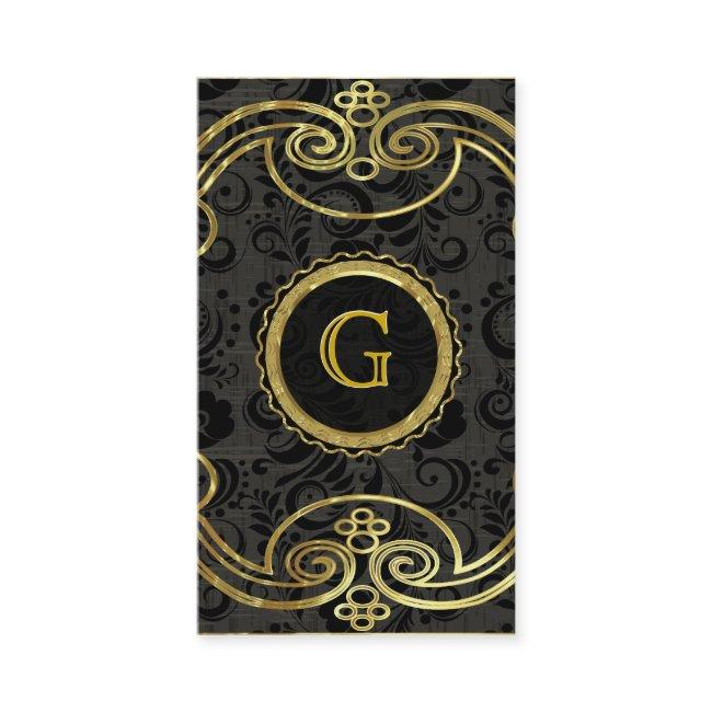 Gold Tones Baroque Swirls Pattern 2