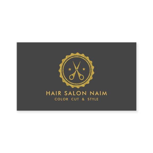 Gold Tones Circle & Hair Scissors