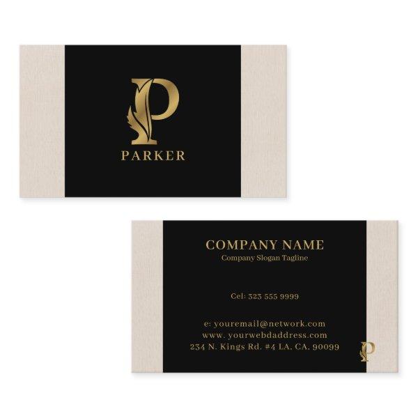 Gold tones letter O floral decorative