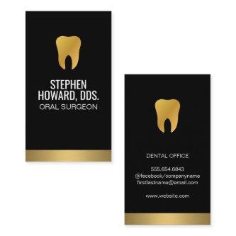 Gold Tooth | Gold Trim Sleek Black