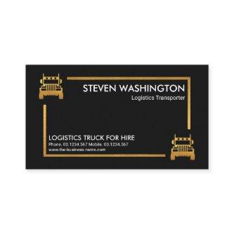 Gold Truck Logistics Box Transportation Driver