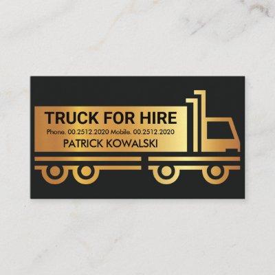 Gold Truck Trailer Signage Logistics