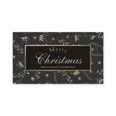 gold typography Christmas mistletoe corporate wish
