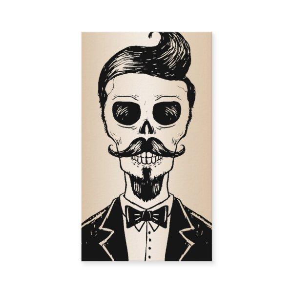 Gold Vintage Barber Shop Skull Social media