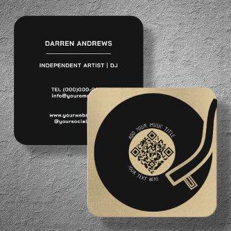 Gold Vinyl LP | Music QR Code Square