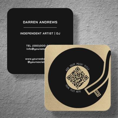 Gold Vinyl LP | Music QR Code Square