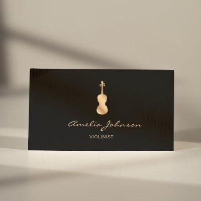 Gold Violin Elegant Script