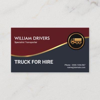 Gold Wave Professional Red Grey Truck Driver