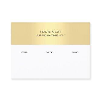 Gold White Appointment Reminder Template Elegant